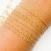14K Solid Gold Cable Chain